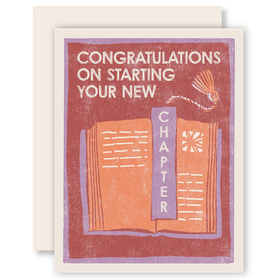 Congratulations On Starting Your New Chapter Letterpress Card