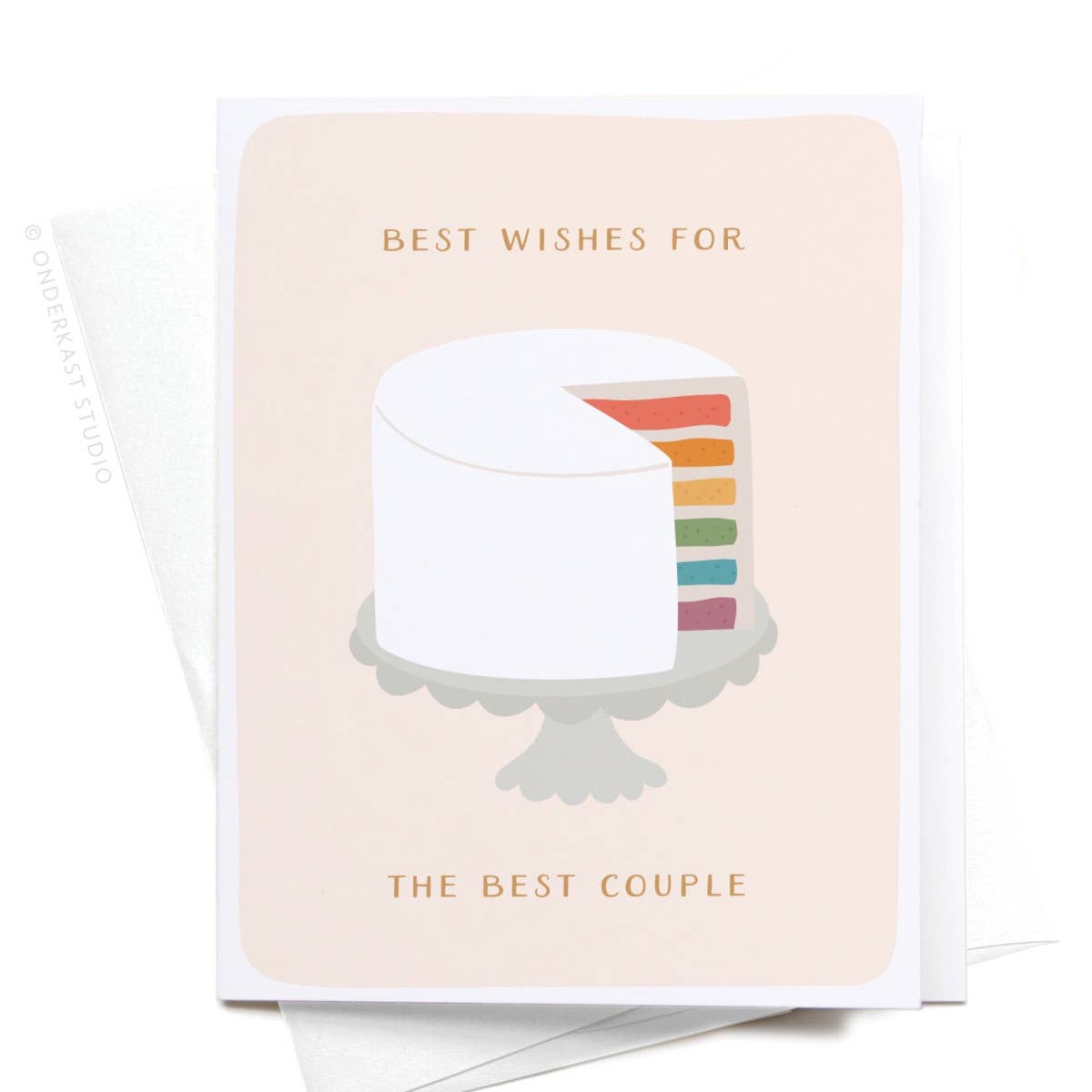 Best Wishes Rainbow Cake Greeting Card