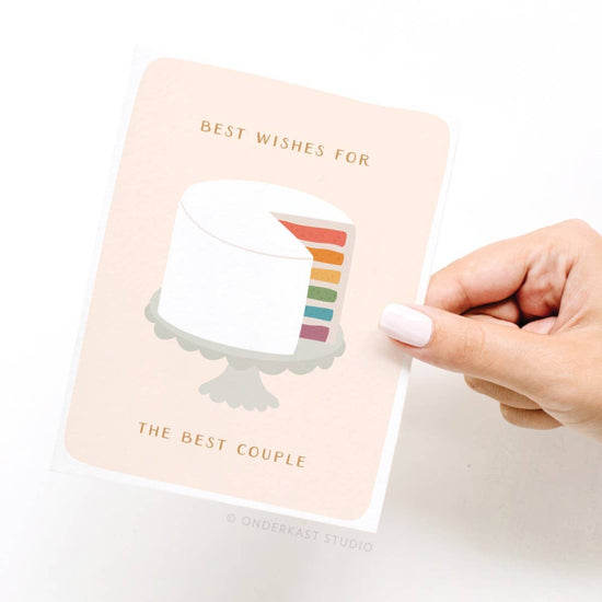 Best Wishes Rainbow Cake Greeting Card