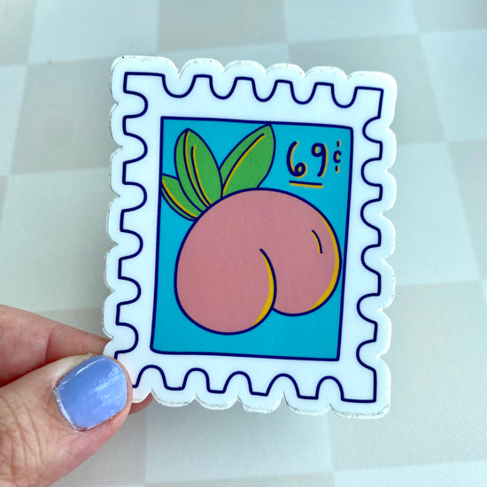 Peach Stamp 69c Vinyl Sticker