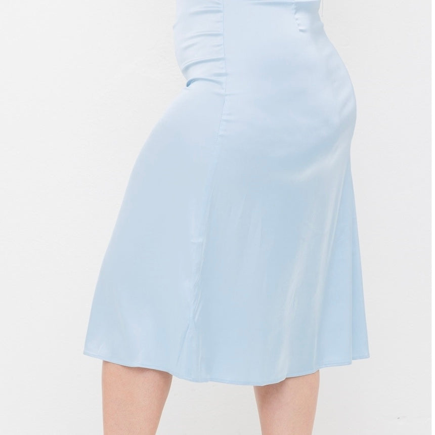 Satin Midi Skirt