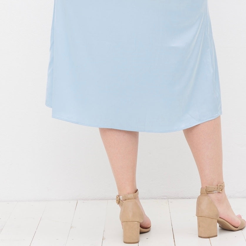 Satin Midi Skirt