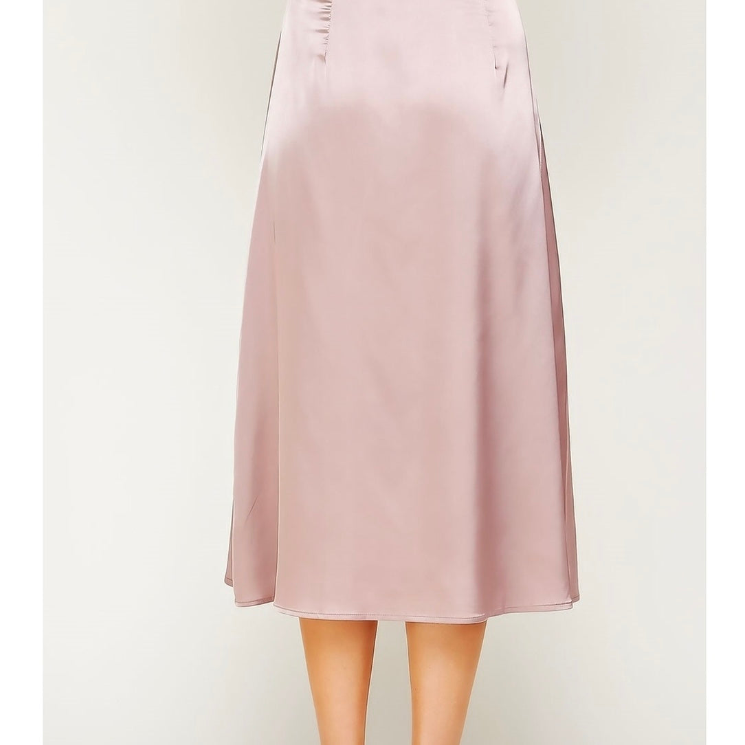 Satin Midi Skirt