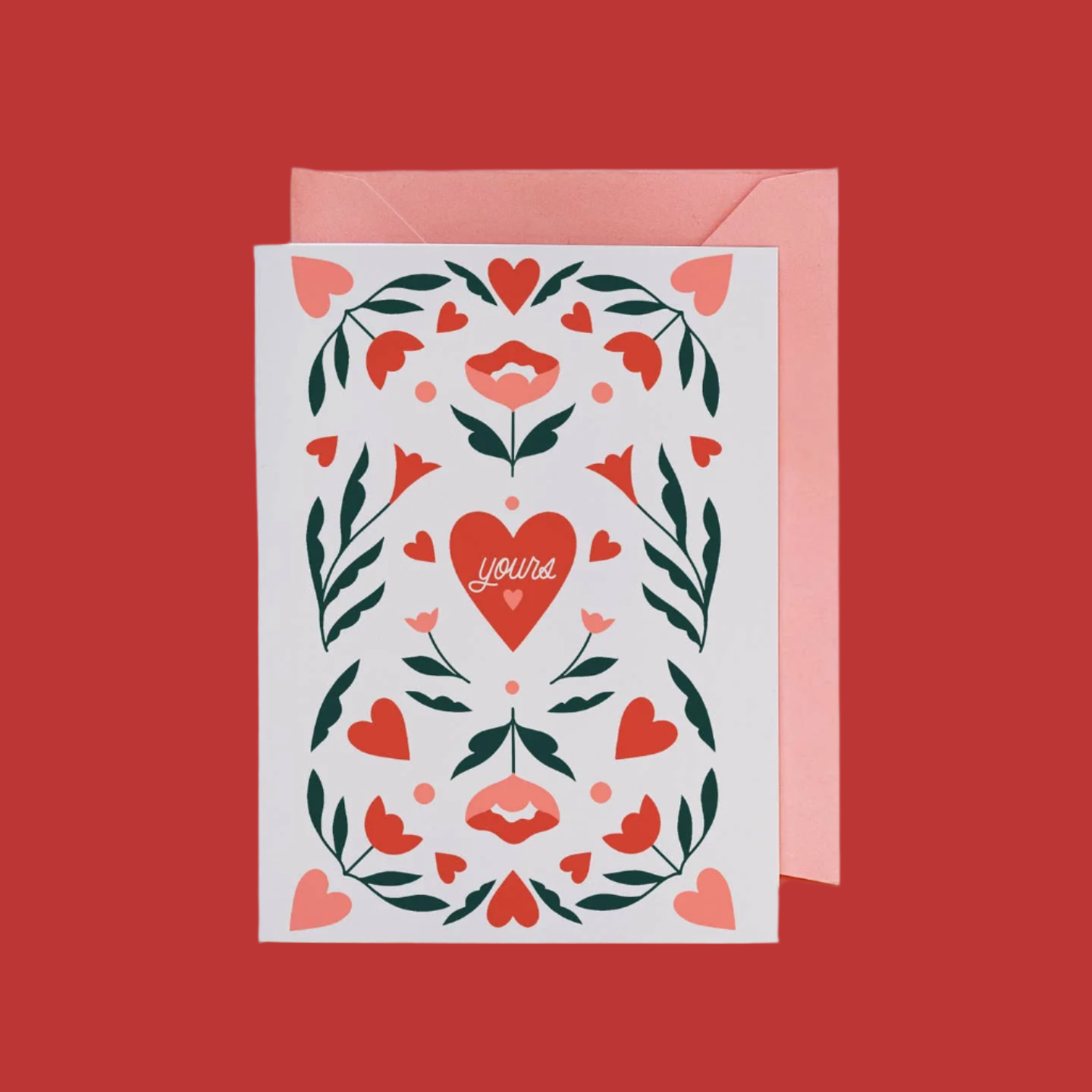 Yours Folk Art Style Art Greeting Card