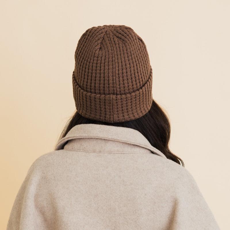 Waffle Knit Beanie - Mocha