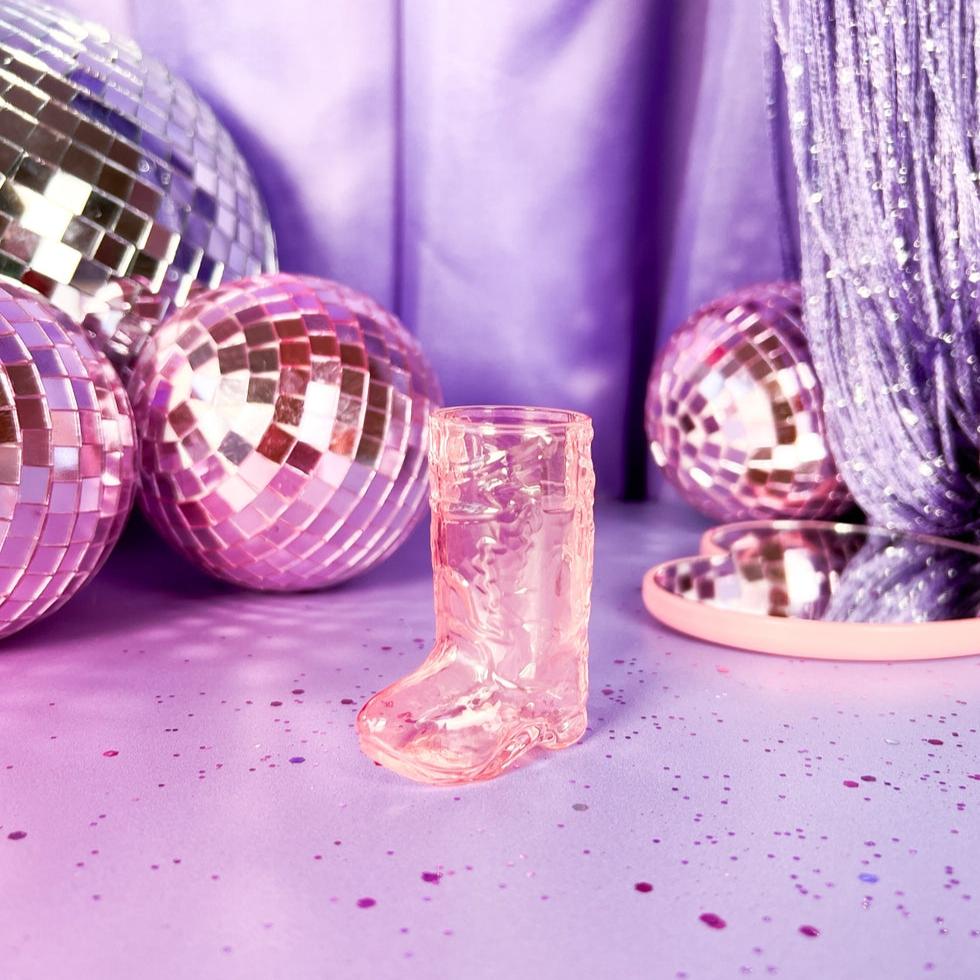 Cowboy Boot Shot Glass - Clear or Pink