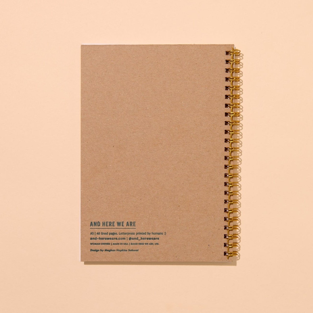 Bows Letterpress Spiral Notebook