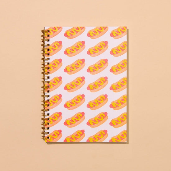 Hot Dog Letterpress Spiral Notebook