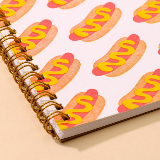 Hot Dog Letterpress Spiral Notebook