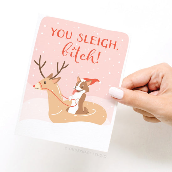 You Sleigh Bitch Holiday Card