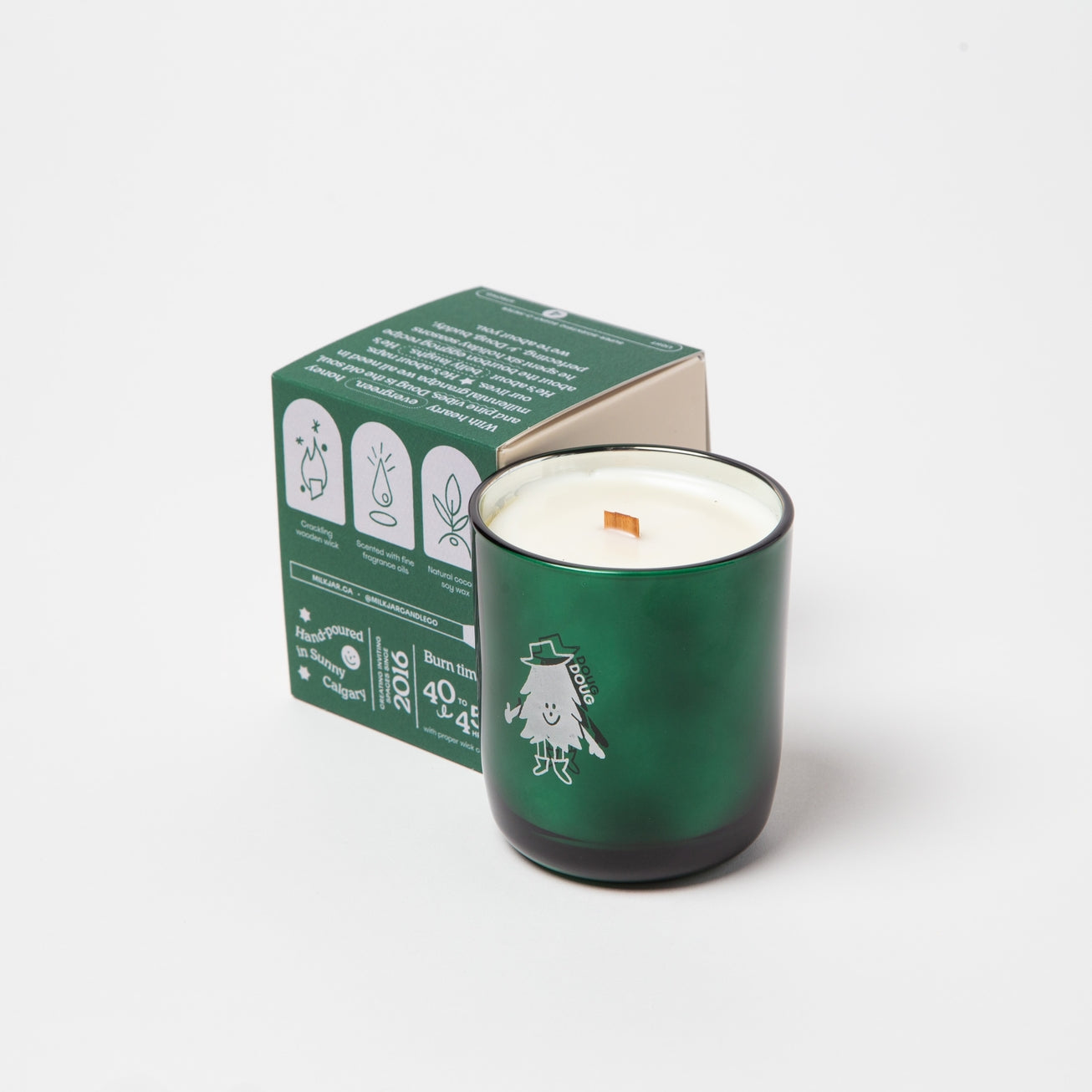 Doug Coconut Soy Candle - Evergreen, Bourbon & Musk