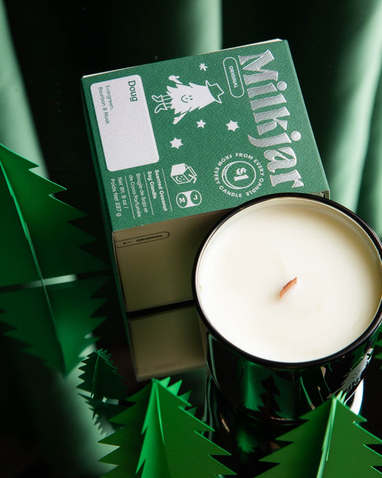 Doug Coconut Soy Candle - Evergreen, Bourbon & Musk