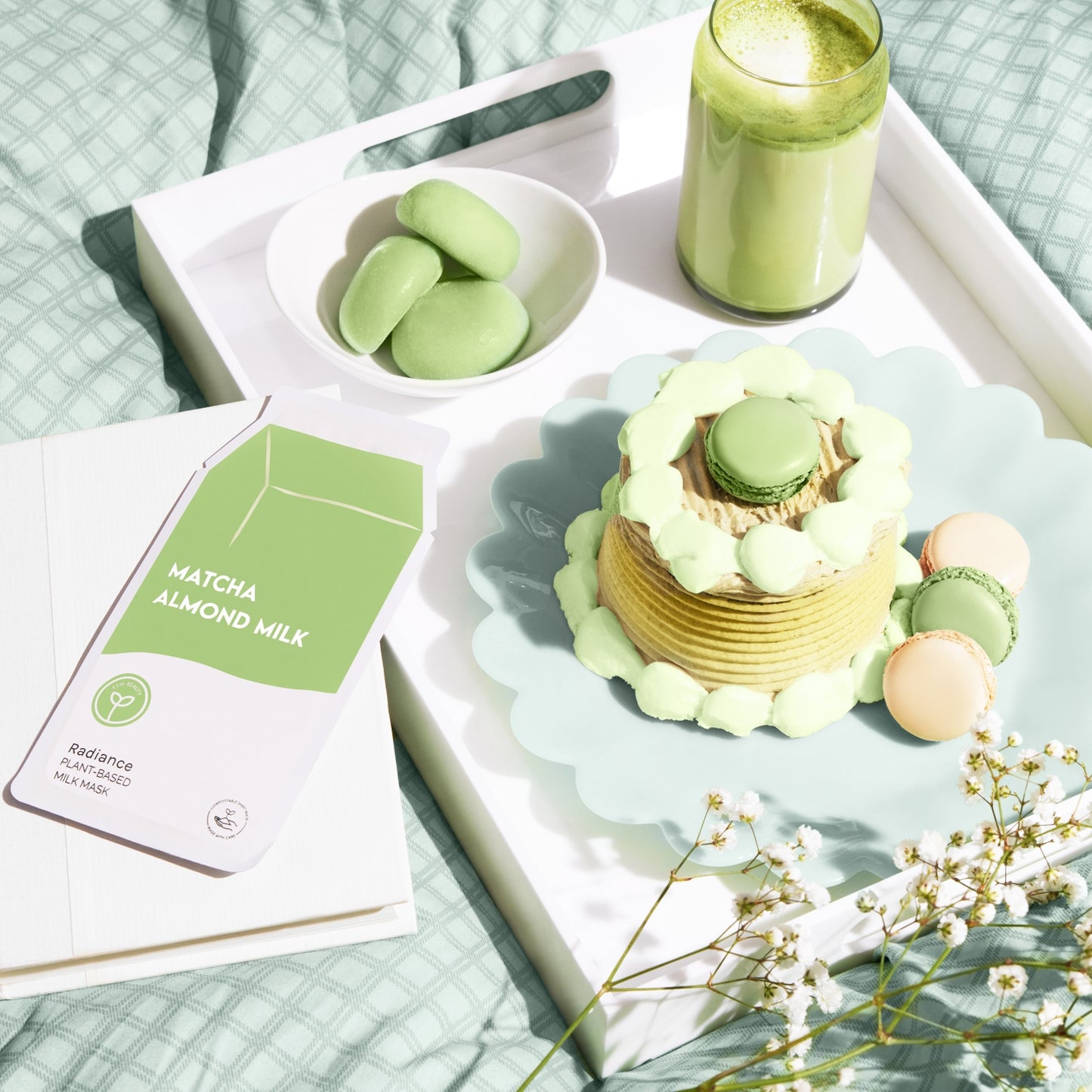 Matcha Almond Milk Plant-Based Sheet Mask