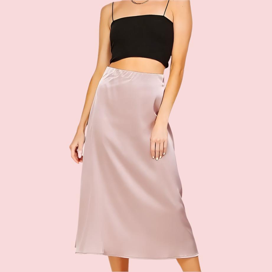 Satin Midi Skirt