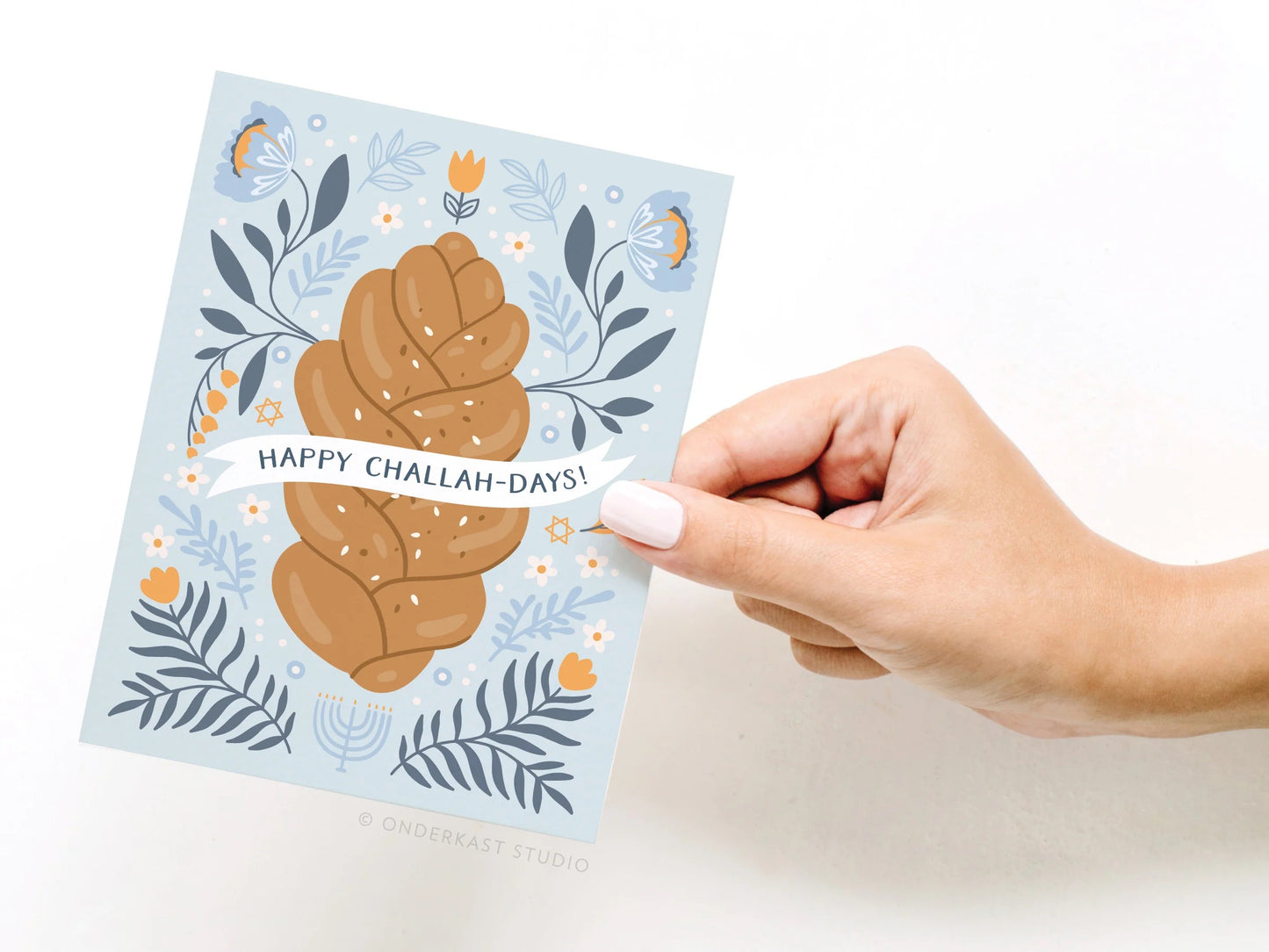 Happy Challah-Days Hanukkah Holiday Greeting Card