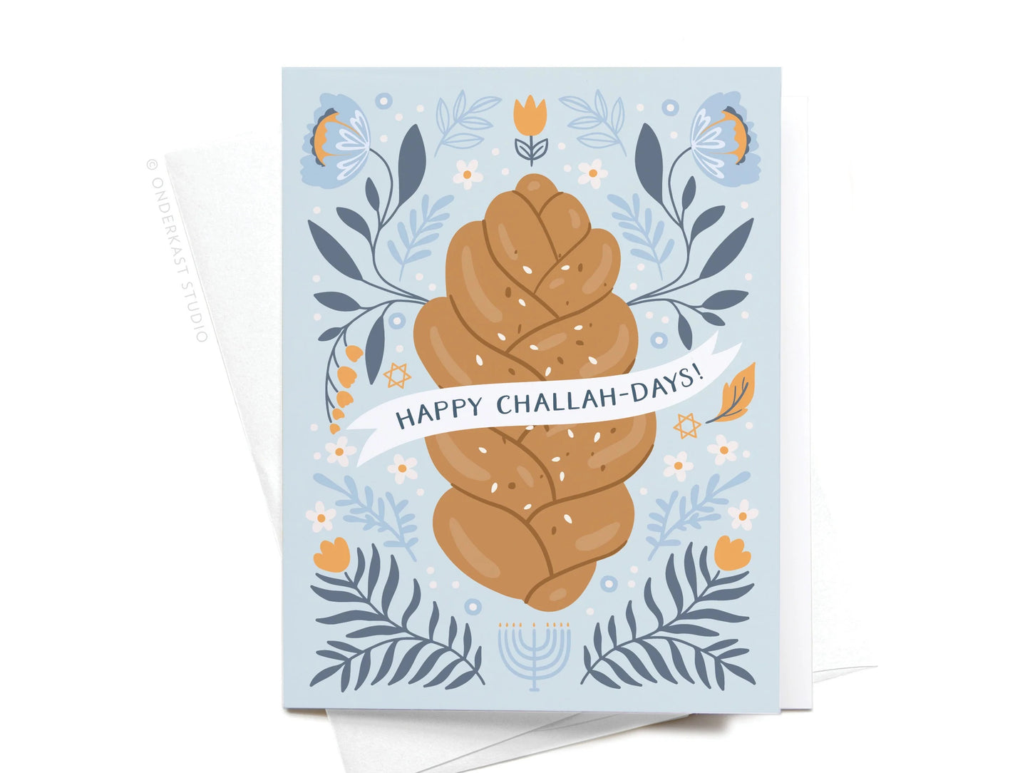 Happy Challah-Days Hanukkah Holiday Greeting Card