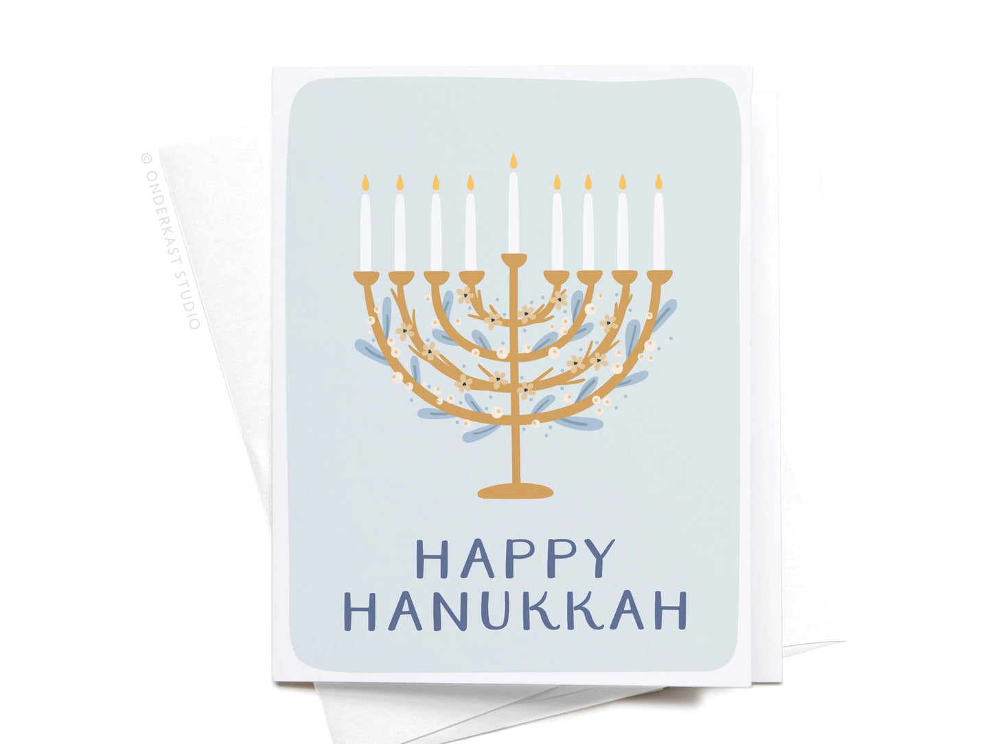 Happy Hanukkah Menorah Holiday Greeting Card