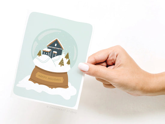 Happy Holidays Snowglobe Holiday Card