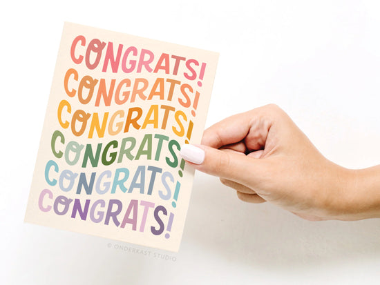 Congrats! Wonky-type Greeting Card