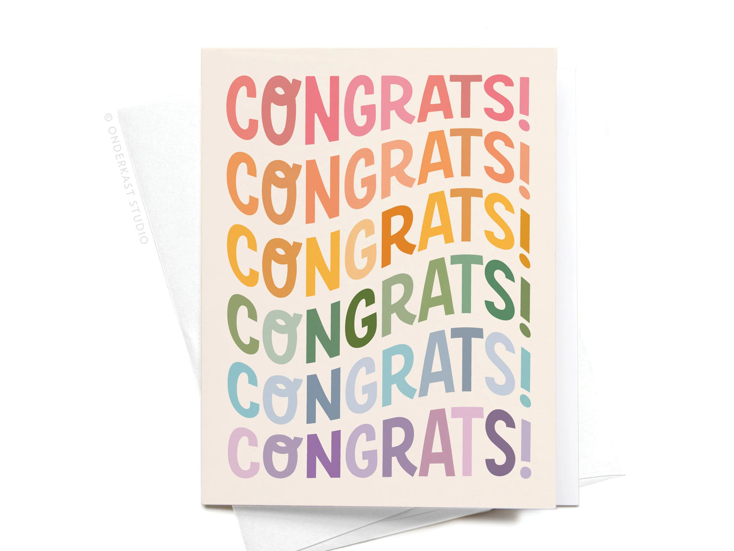 Congrats! Wonky-type Greeting Card