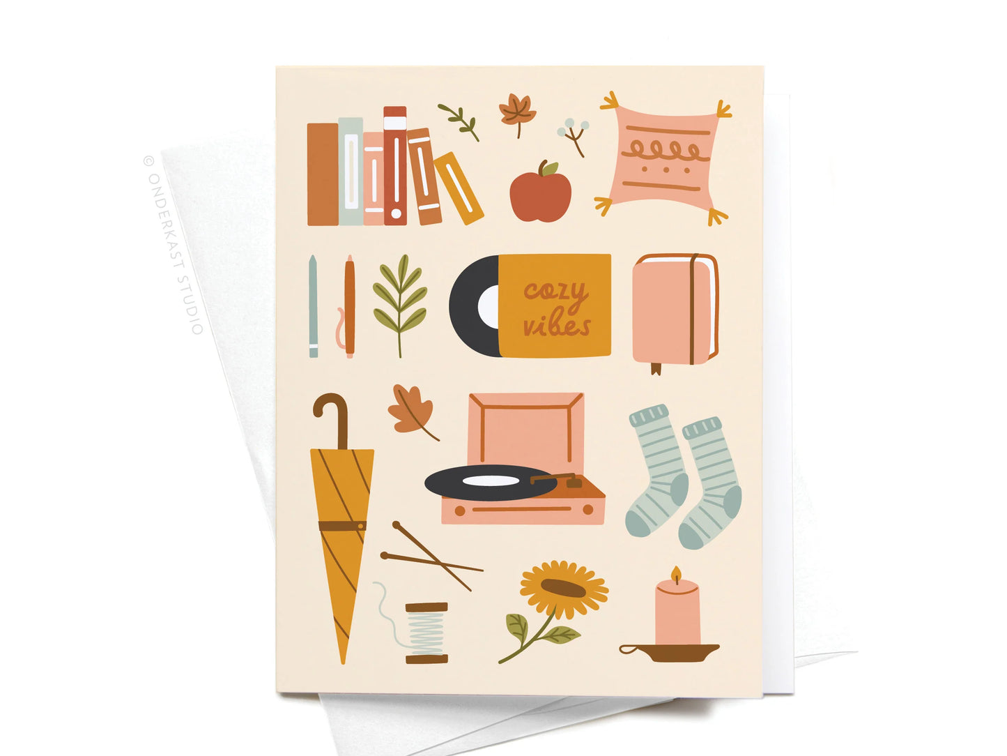 Cozy Vibes Fall Greeting Card