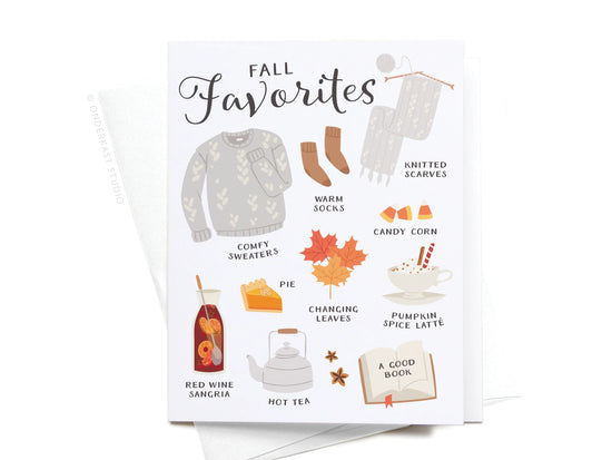 Fall Favorites Autumn Greeting Card