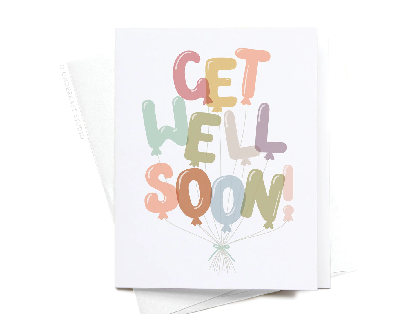 Get Well Soon Balloons Greeting Card