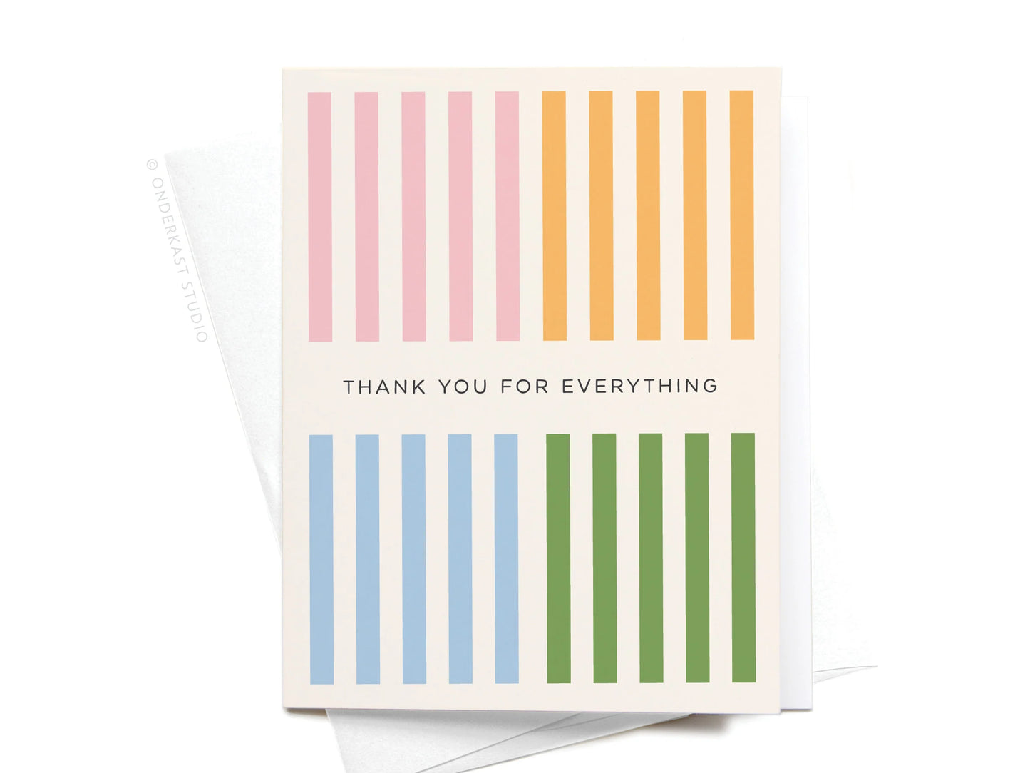 Thank You For Everything Colorful Greeting Card