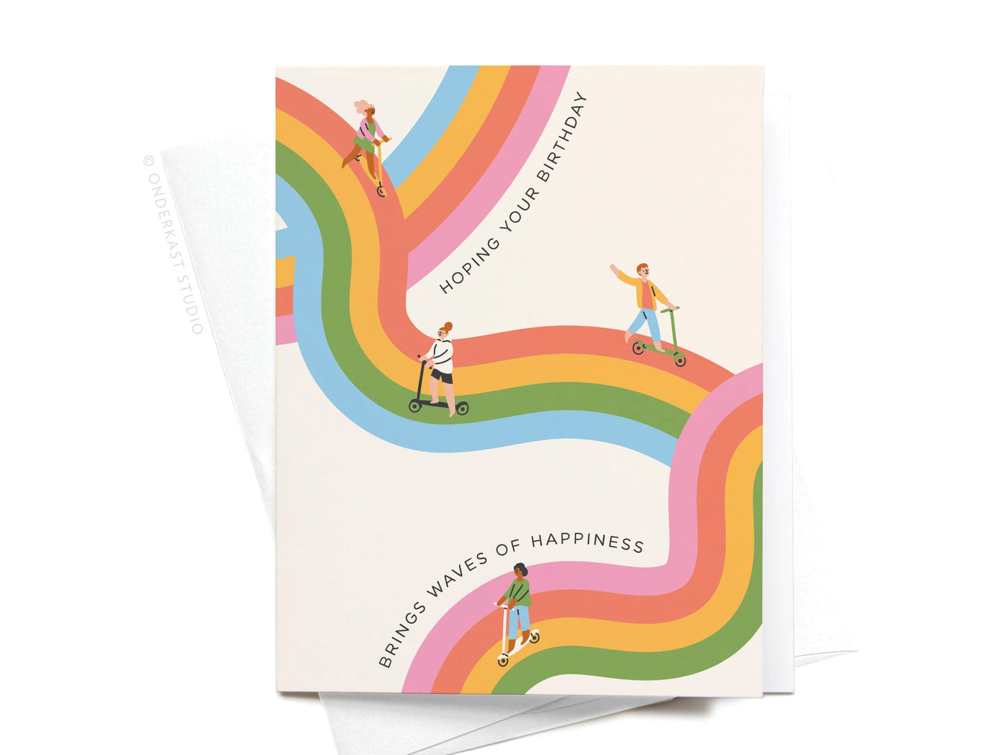 Waves Of Happiness Birthday Greeting Card