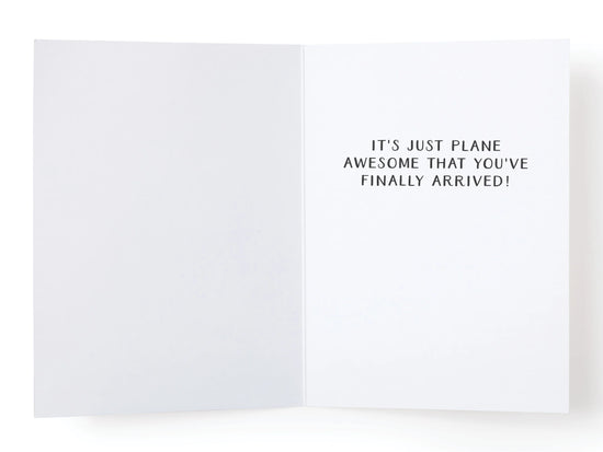 Welcome To The World Little One Plane Banner Greeting Card