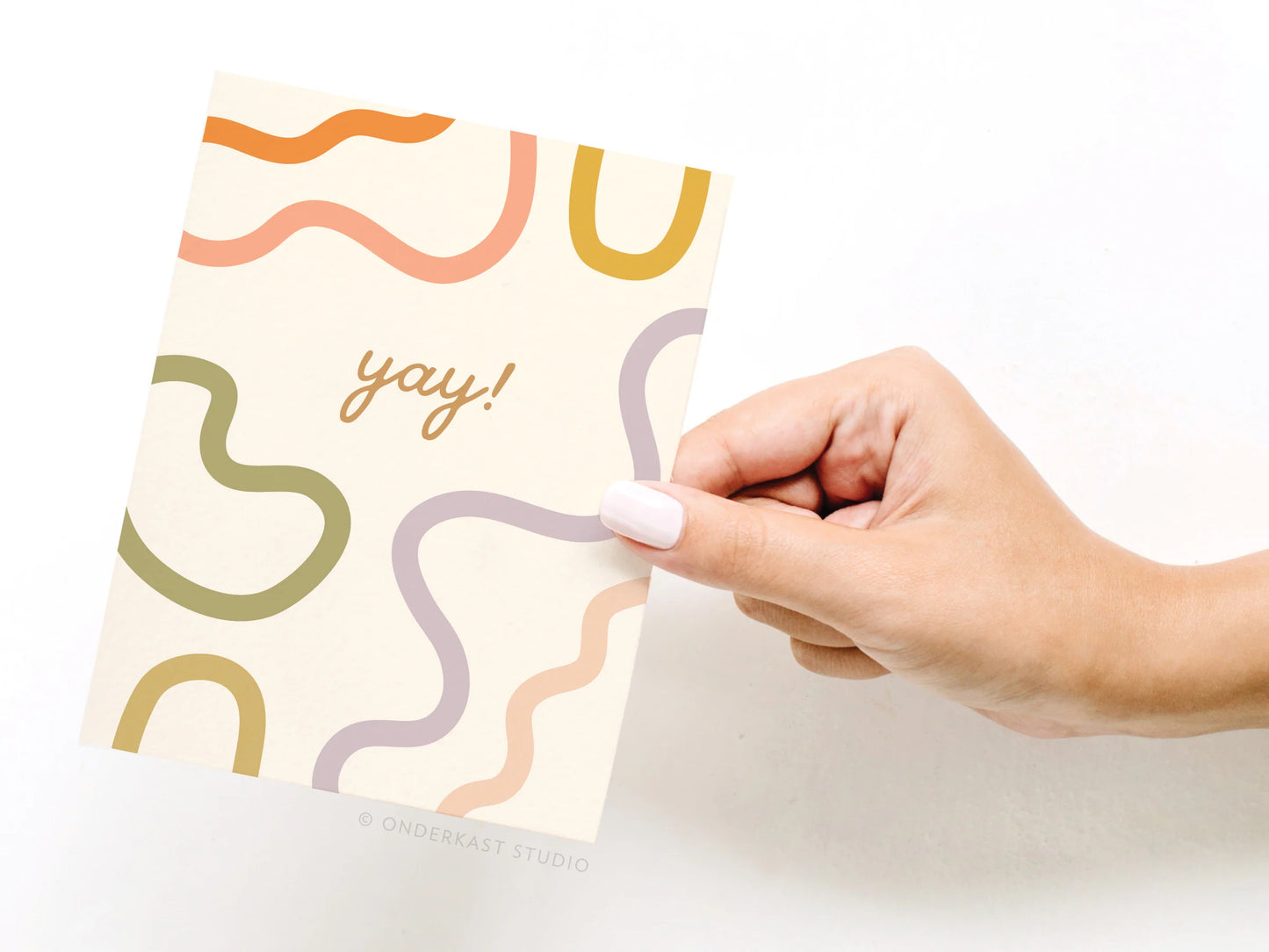 Yay! Colorful Squiggles Greeting Card