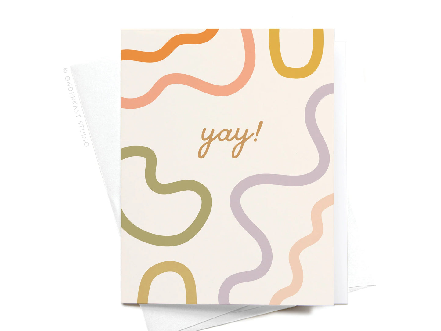 Yay! Colorful Squiggles Greeting Card