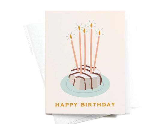 Happy Birthday Zebra Cake Greeting Card