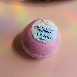 Fuzzy Pink Slippers Bath Bomb