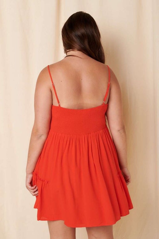 Red Sleeveless BabyDoll Dress