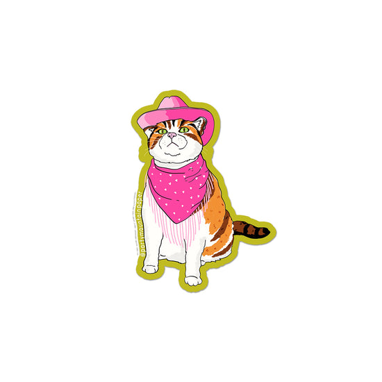 Cowboy Cat Vinyl Sticker