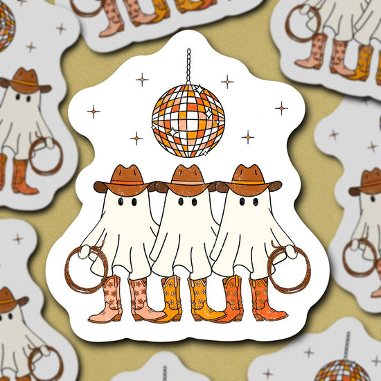 Disco Rodeo Cow Ghouls Sticker