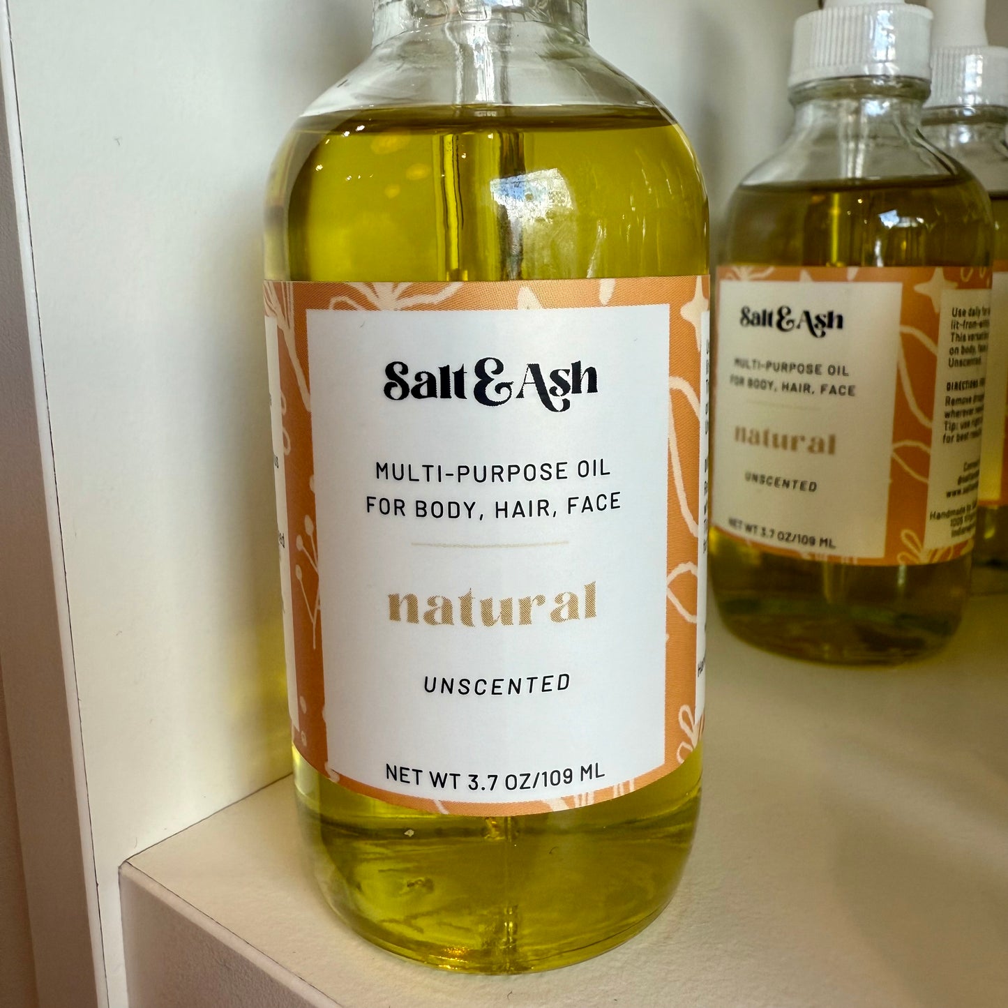 Natural (Unscented) Multi-Use Oil: For Body, Hair, and Face