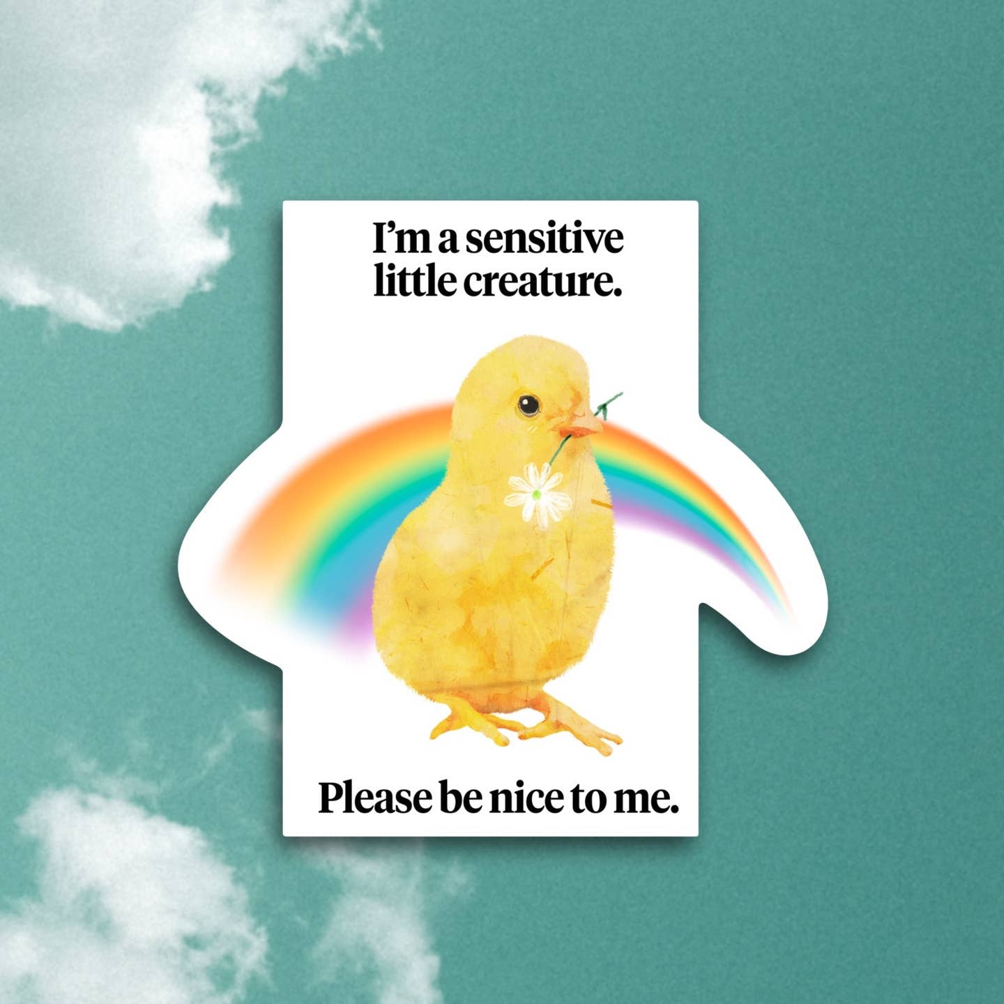 Sensitive LIttle Creature Chick Vinyl Sticker