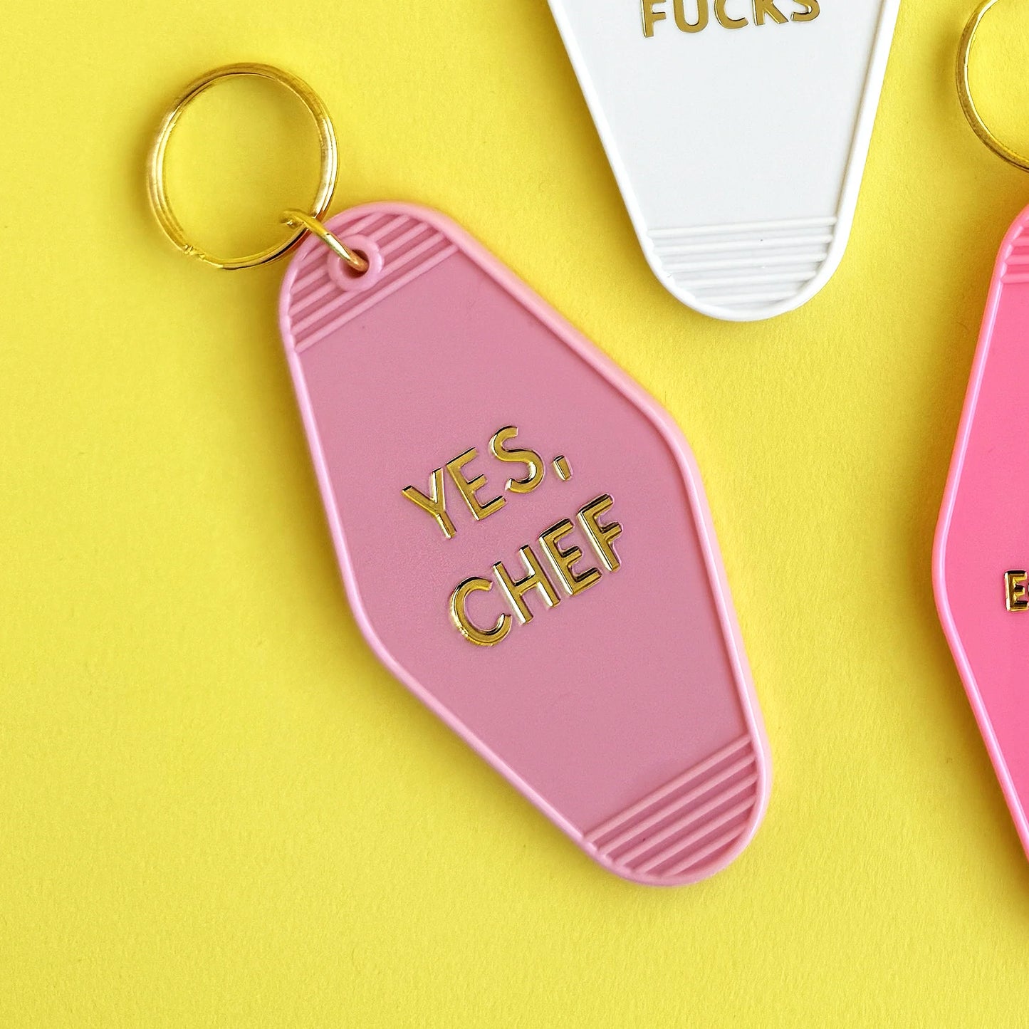 Yes Chef Motel Keychain