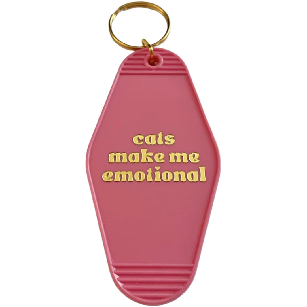 Cats Make Me Emotional Motel Keychain