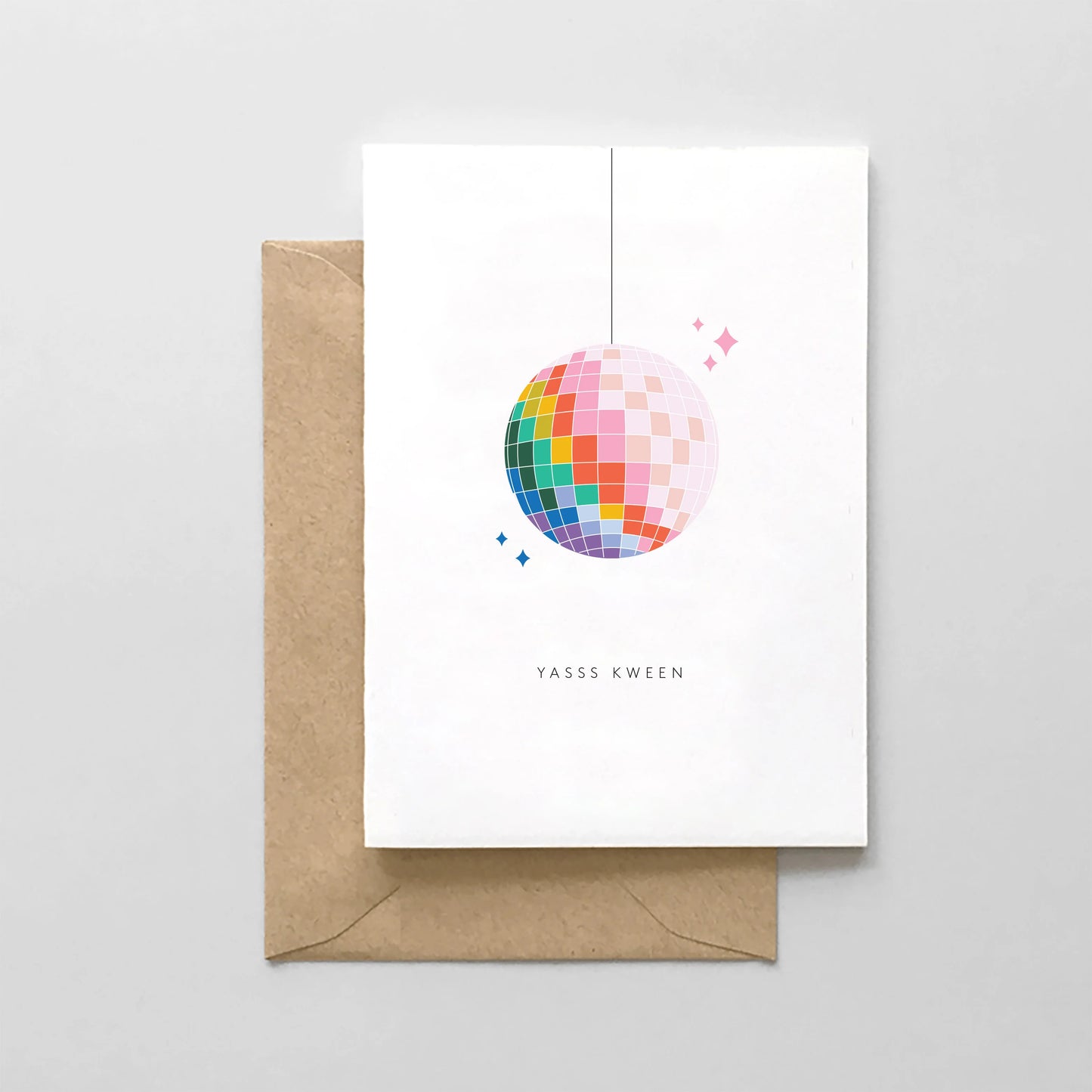 Yasss Kween Disco Ball Greeting Card