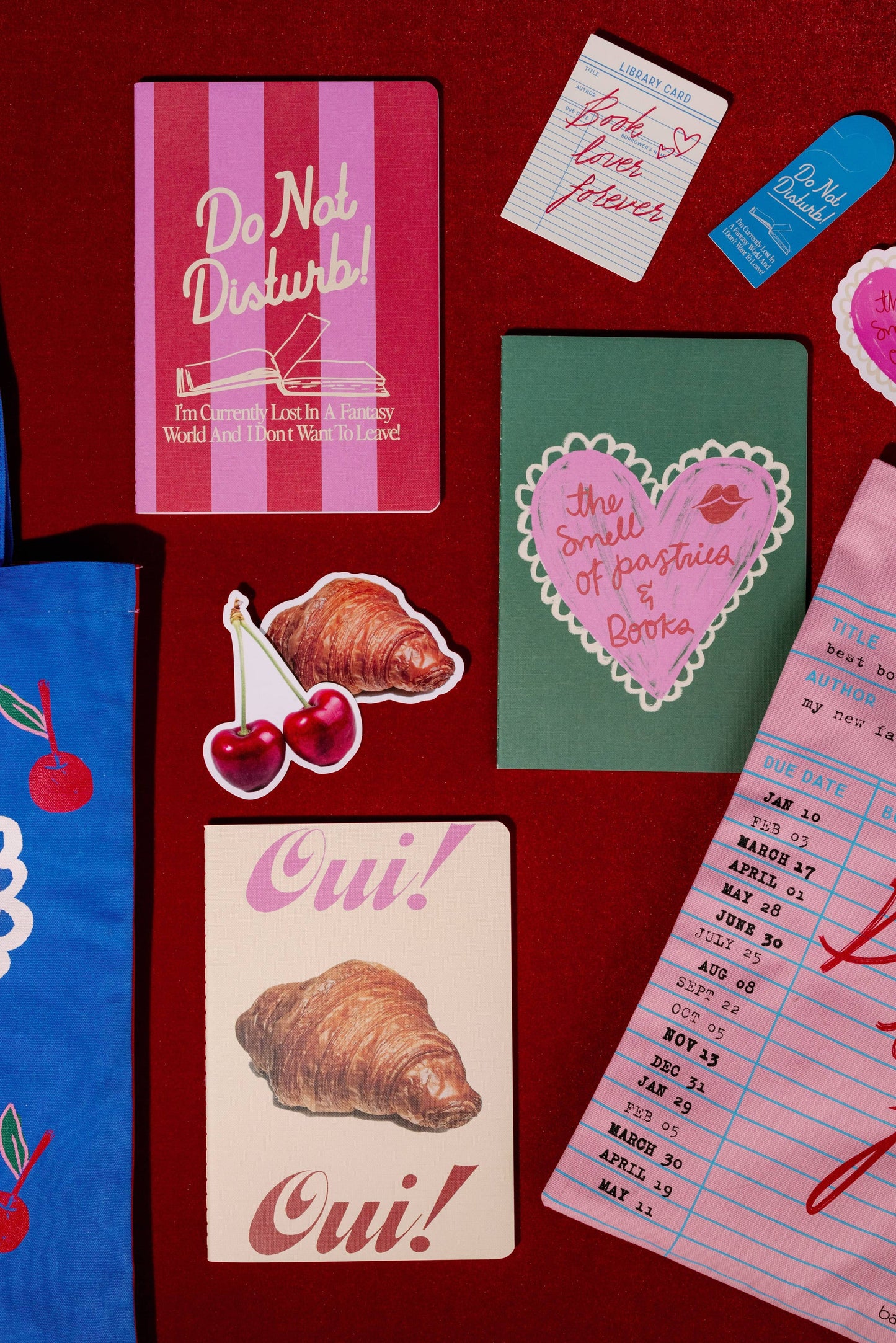 Pastries and Books - 3 Notebook Set