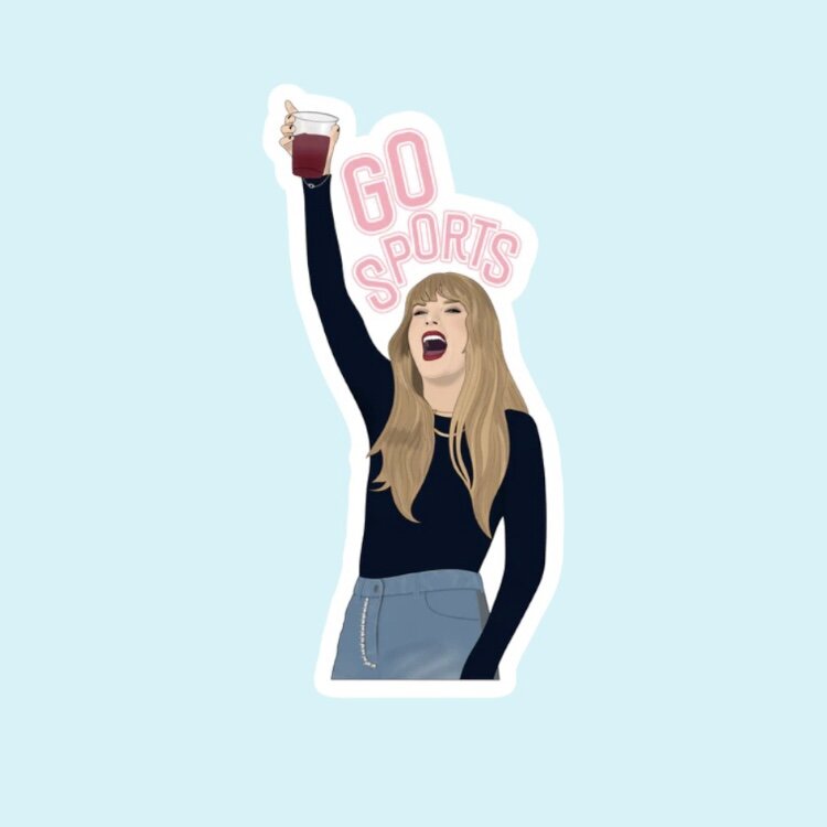 Taylor Swift "Go Sports" Football Fan Sticker