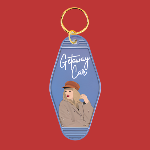 Taylor Swift Getaway Car Motel Keychain