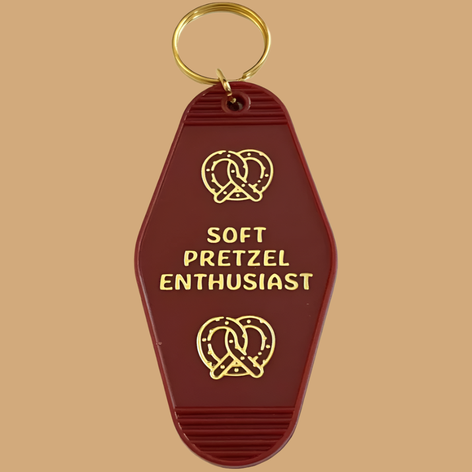 Soft Pretzel Enthusiast Motel Style Keychain