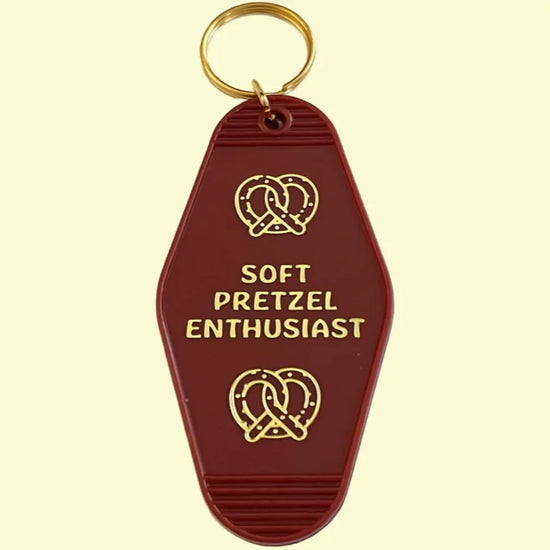 Soft Pretzel Enthusiast Motel Style Keychain