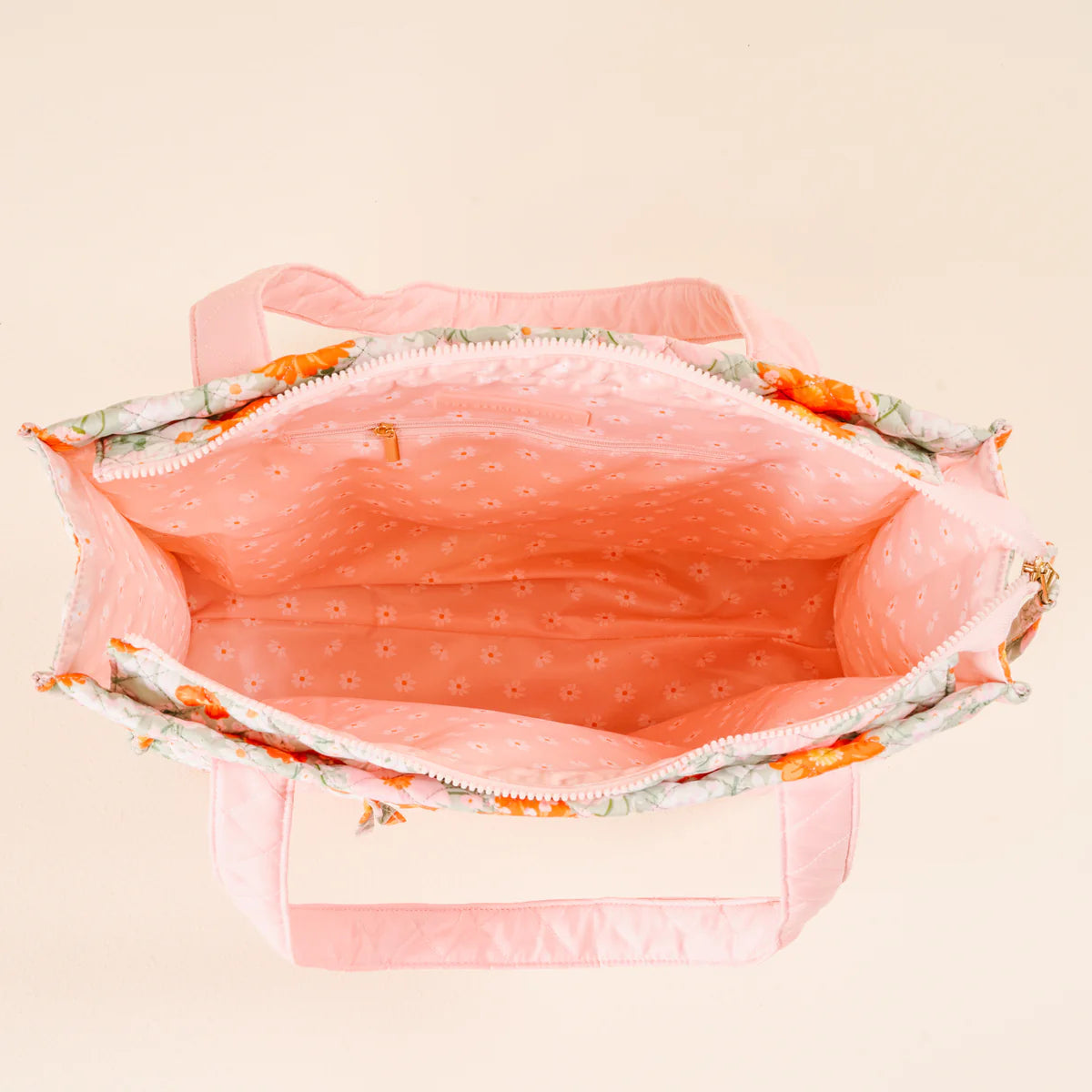 The Everyday Quilted Tote Bag - Bouquet Beauty Sage