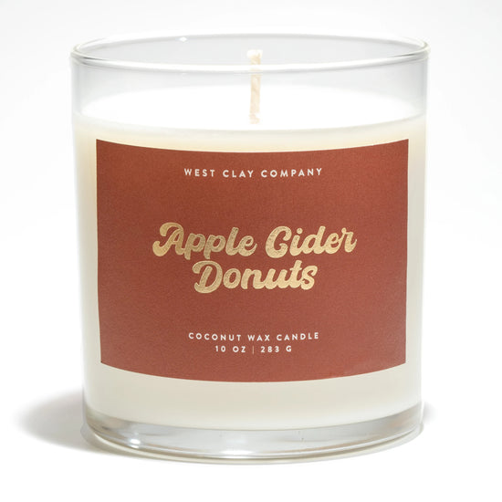 Apple Cider Donuts Candle - Spiced Apples and Cinnamon Vanilla - Coconut Wax Candle