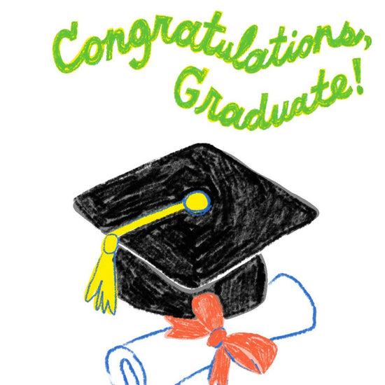 Congratulations Graduate Risograph Greeting Card